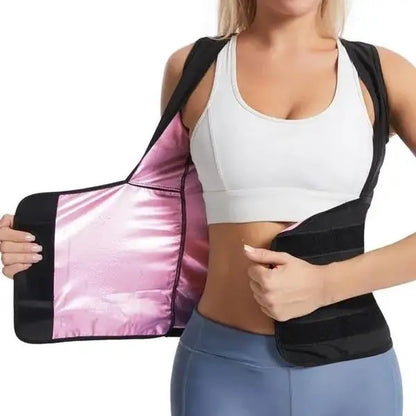 Women'S Plain Velcro Waistband Sports Sauna Te, Sim-Fitting Solid Color Short Sleeve Tummy Control Sweat Body Shaper, Gym Tops, Compression Shirt, Fitness Running Workout Gym Yoga Hiking