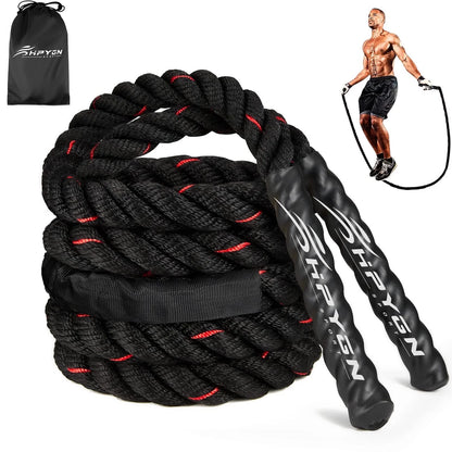 Heavy Weighted Jump Ropes for Adults - 2.8Lb, 3.8Lb, and 5Lb Skipping Ropes for Total Body Home Workouts